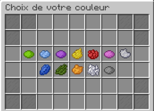 Sélection de la couleur du nametag