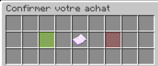 Confirmation de l'achat du nametag